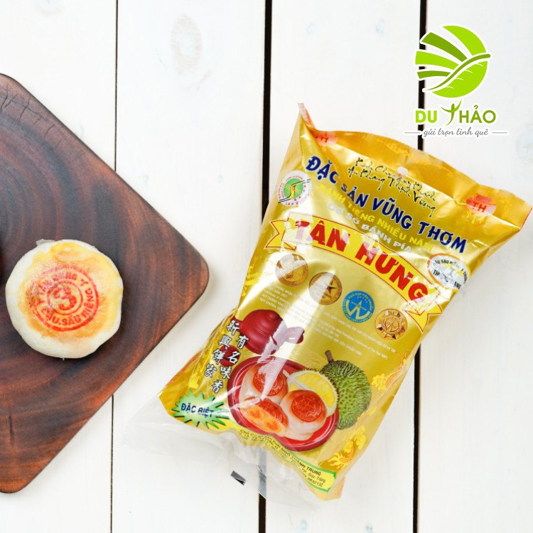 [Mã 77FMCGSALE1 giảm 10% đơn 250K] [TÂN HƯNG NHŨ] Bánh Pía Tân Hưng Sóc Trăng đậu xanh sầu riêng trứng thượng hạng 480g