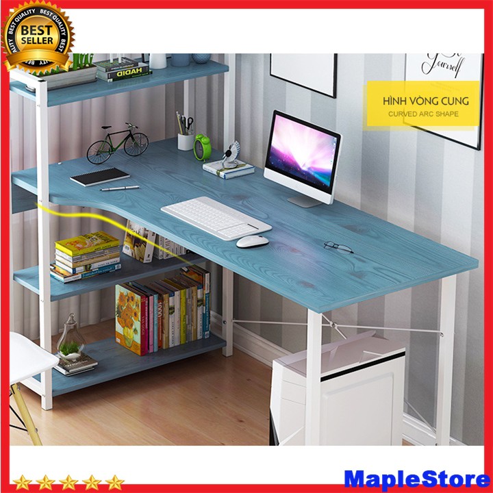 Bàn học ,làm việc chân sắt T208 (120*55*110 cm) kèm giá sách thuận lợi cho việc học,tiết kiệm diện tích