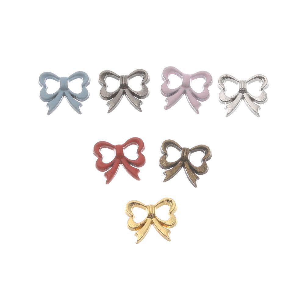 Set 20 Nút Kim Loại Hình Bướm 5 / 7mm Dễ Thương Dùng May Quần Áo Búp Bê Diy