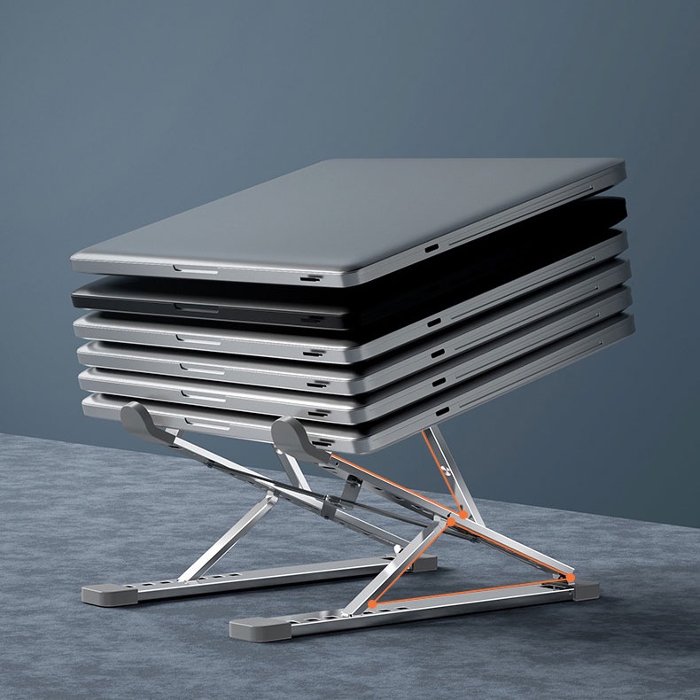 Giá đỡ laptop macbook ipad bằng nhôm 2 tầng - đế tản nhiệt laptop, đế giá kê laptop nhôm N8 N3 adtech | BigBuy360 - bigbuy360.vn