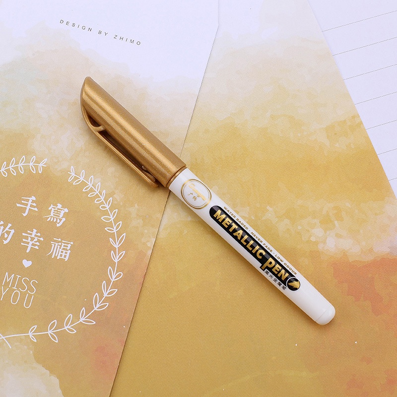 Bút Metallic màu ánh nhũ kim loại dùng vẽ calligraphy nghệ thuật DIY. MS: GN560