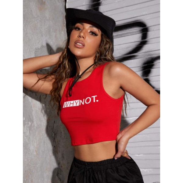 Áo thun balo crop màu đỏ F21