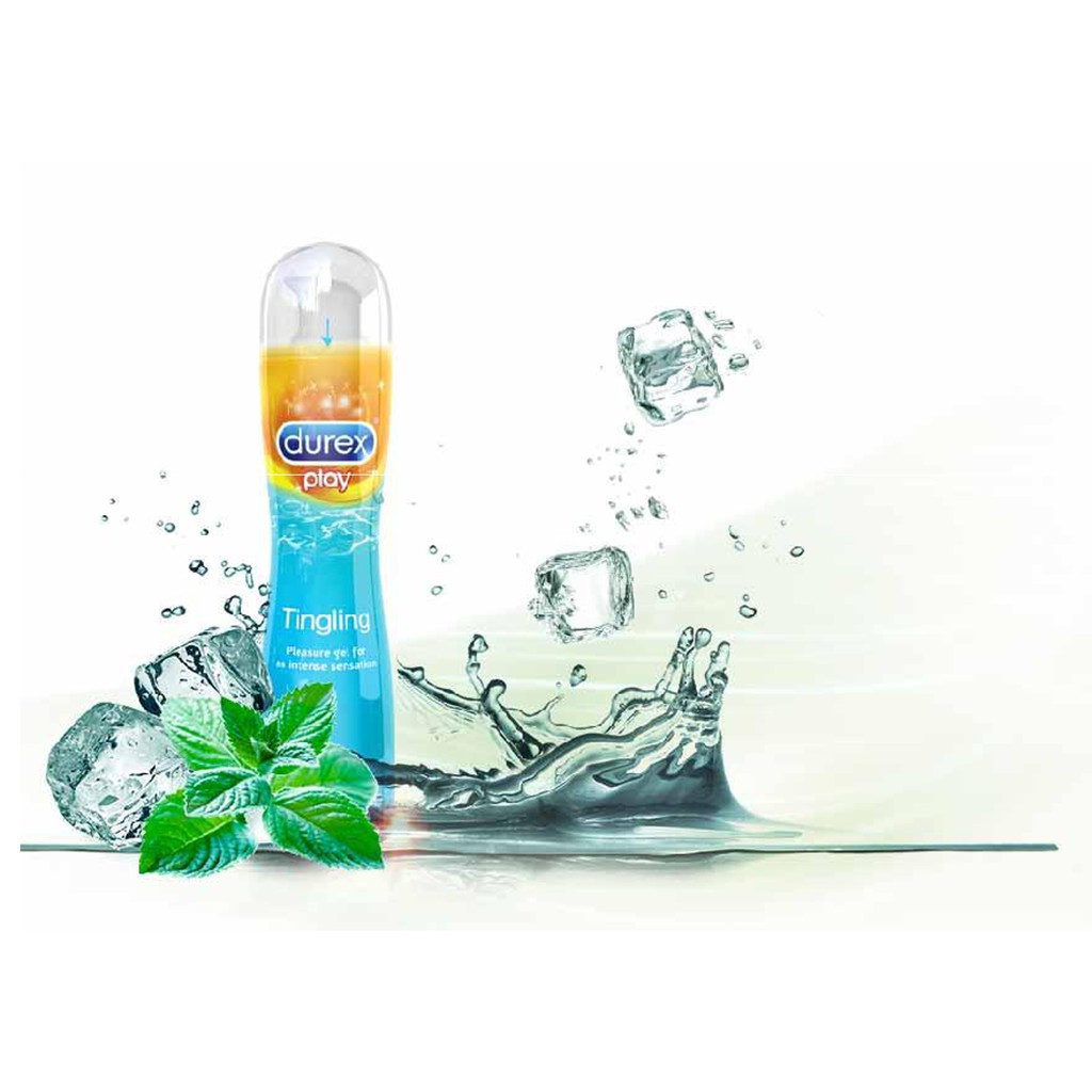 [bao cao su mỏng]Gel bôi trơn Mát Lạnh Durex Play Tingling Chai 100 ml