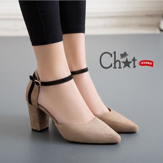 Giày Sandal Cao Gót Nữ Bít Mũi