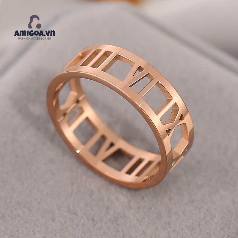 Nhẫn Thép Không Gỉ Đơn Giản Cá Tính Cho Nam