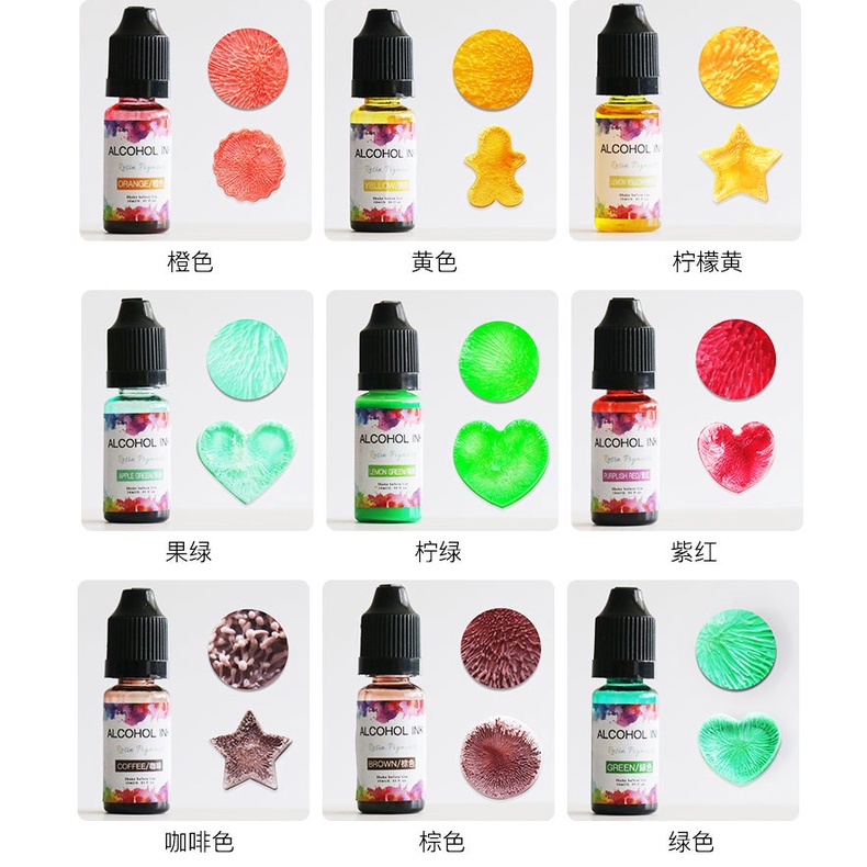 Màu Alcohol Ink pha Epoxy Resin tạo hiệu ứng 3D, khói