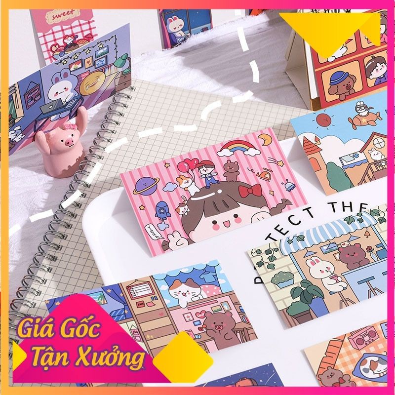 Set Tranh Ảnh Decor + Sticker 💖 POSTCARD MOONRISE KINGDOM Trang Trí Phòng Bàn Học Treo Tường Phụ Kiện Chụp Ảnh Hàn Quốc