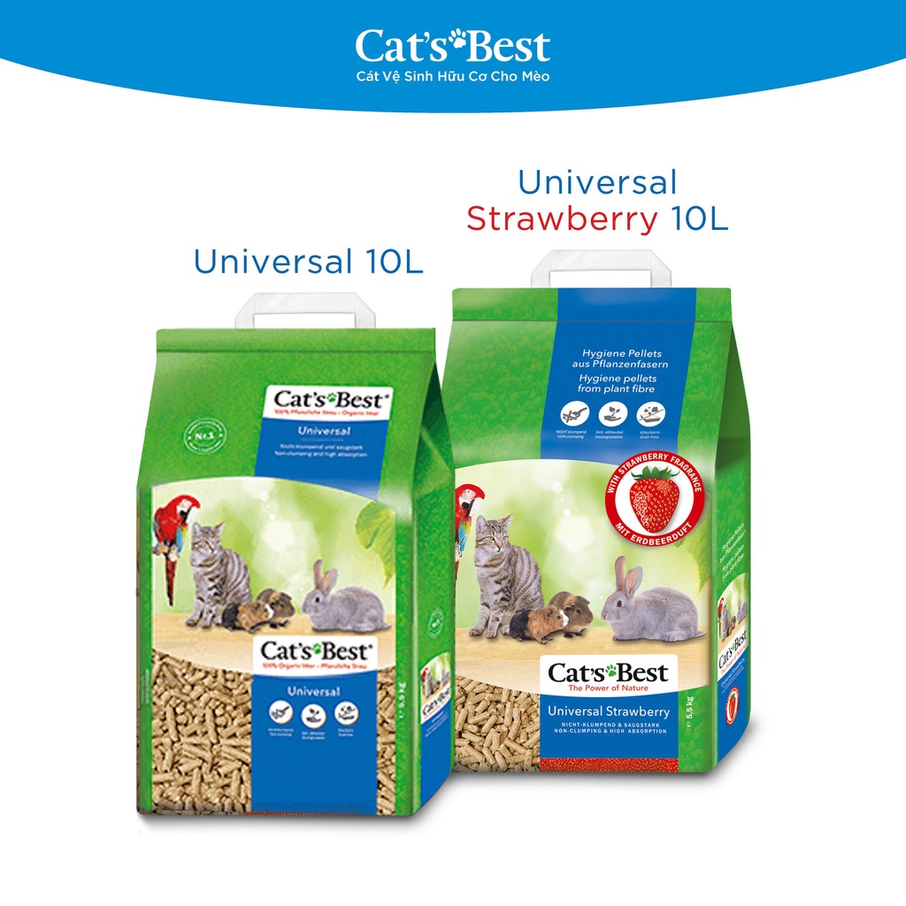 Cát vệ sinh cho thú cưng Cat's Best Universal | Dùng cho mèo và thú nhỏ | Không vón cục | Không bụi