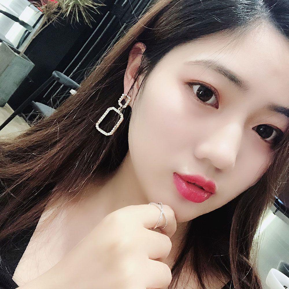 Bông Tai Hình Chữ Nhật Phong Cách Hàn Quốc Thanh Lịch Cho Nữ