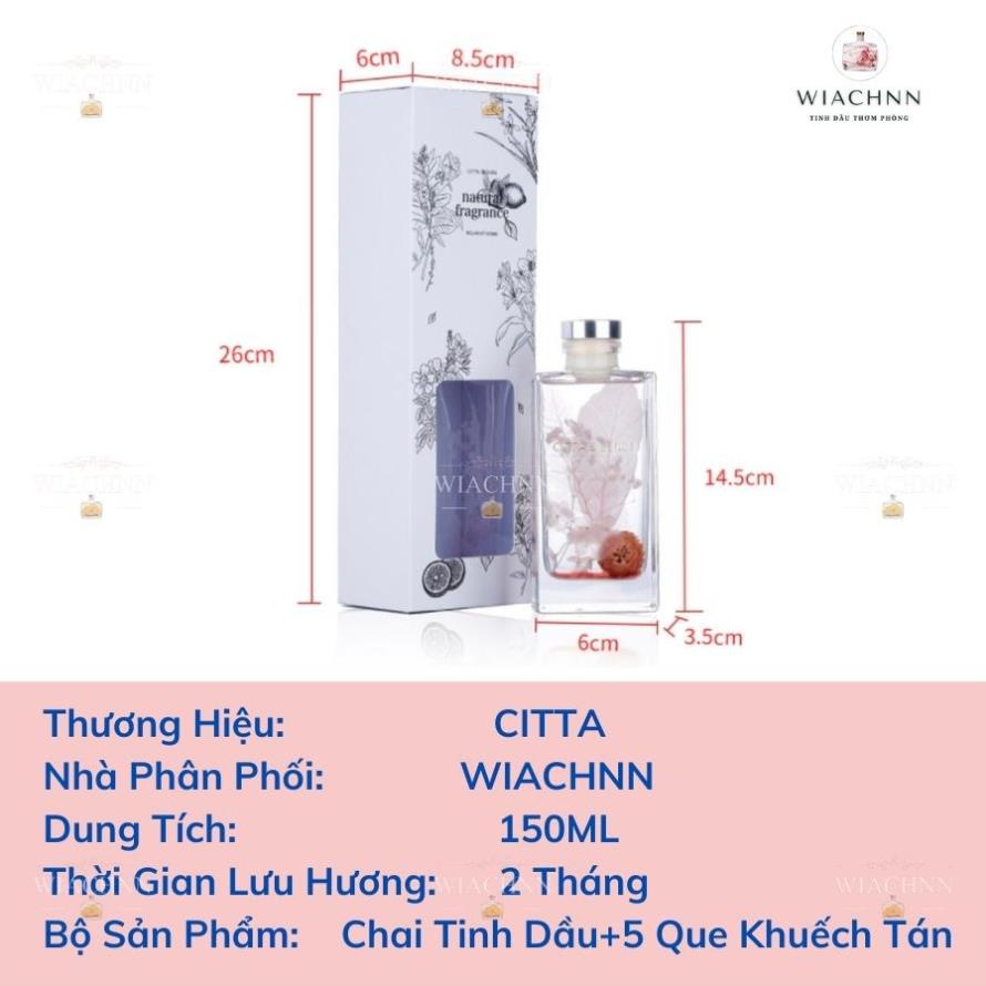 Tinh Dầu Thơm Phòng Hoa Khô CITTA 150ml Que Gỗ Tự Khuếch Tán Hương Khử Mùi Không Khí CTHK - SWEET HOME