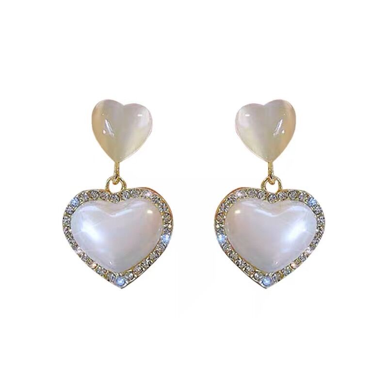 Khuyên Tai Hình Bông Hoa Đính Đá Ngọc Trai Nhân Tạo Phong Cách Hàn Quốc Thời Trang