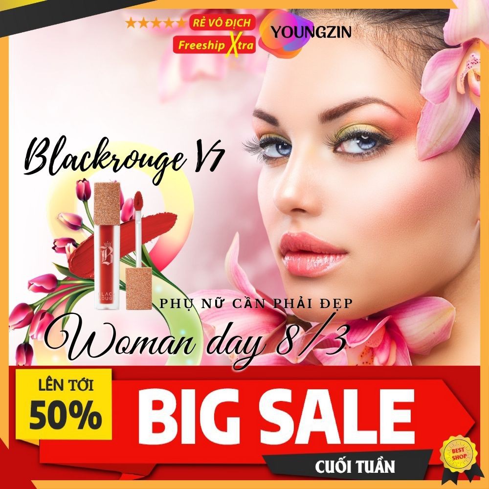 [ Sale 50% ] Son V5,V7 Kem Lì Black Rouge Tint ⚡️𝐅𝐑𝐄𝐄 𝐒𝐇𝐈𝐏⚡️ Son kem. | BigBuy360 - bigbuy360.vn