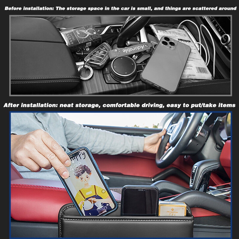 Hộp Đựng Đồ Gắn Khe Ghế Ngồi Xe Hơi Tiện Dụng Cho Skoda Octavia Superb Kodiak GT