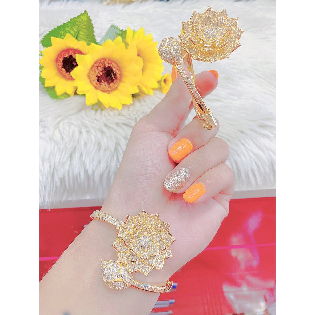 Vòng tay nữ UHA, lắc tay bền màu thiết kế cao cấp sáng lấp lánh V4332190A-610