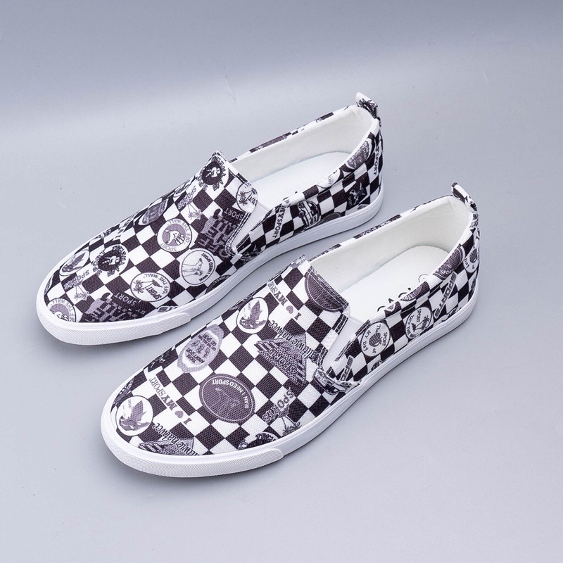 Giày lười nam - Slip on nam vải - Mã A6073