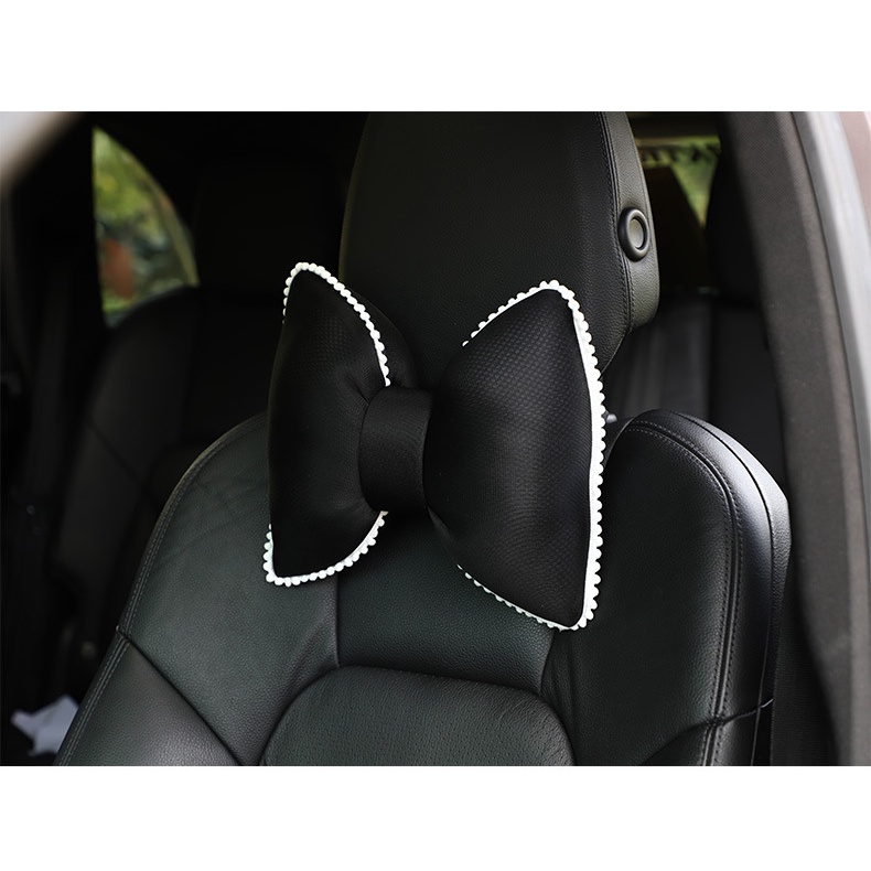 Bộ gối tựa đầu và tựa lưng ô tô hình Nơ nhồi bông xinh xắn, trang trí nội thất xe hơi sáng tạo | BigBuy360 - bigbuy360.vn