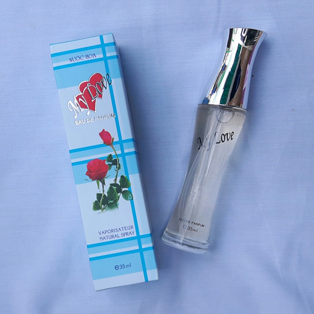 Nước hoa My Love hương hoa lài dịu nhẹ 35ml (Xanh da trời)