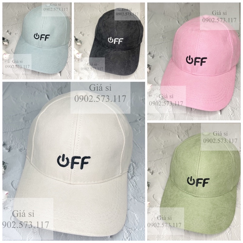 Nón kết lưỡi trai nhung thêu OFF thời trang cá tính nhiều màu