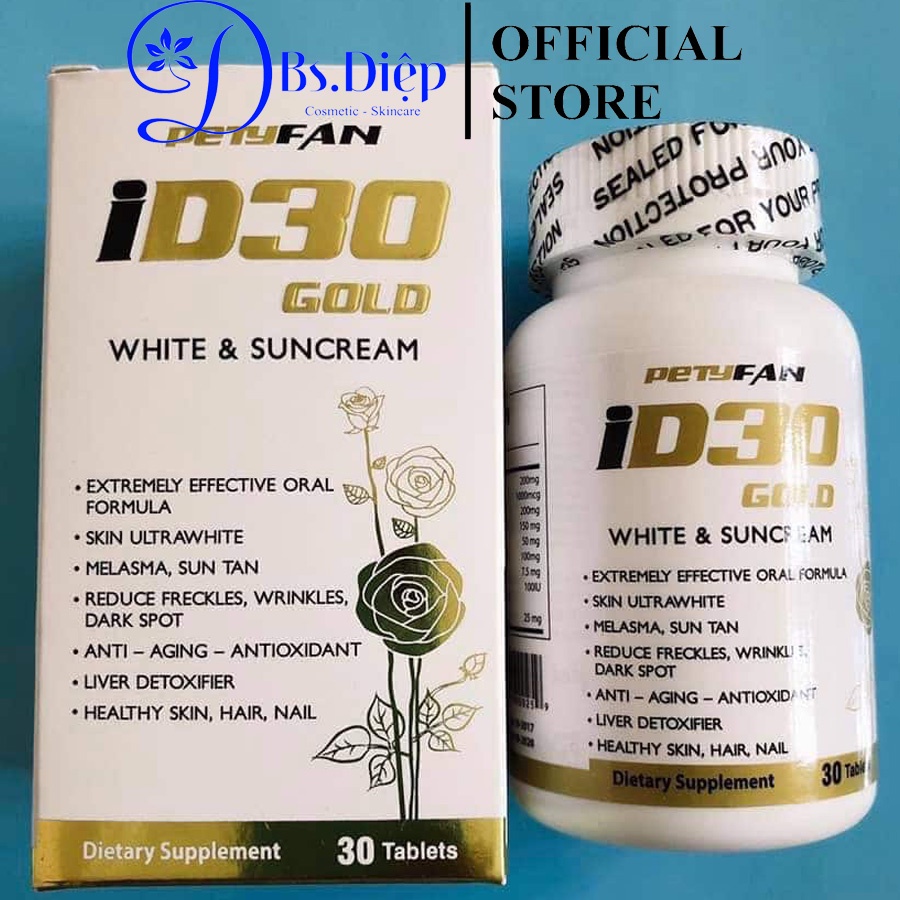 Viên Uống Chống Nắng Trắng Da ID30 Gold White & Suncream | BigBuy360 - bigbuy360.vn