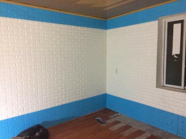 Xốp dán tường 4mm giả gạch, hoạt hình, giả gỗ, giả đá 3D cách âm, chống nóng