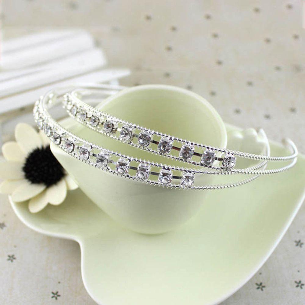 NICKOLAS Băng Đô Cài Tóc Bằng Kim Loại Màu Bạc Thời Trang