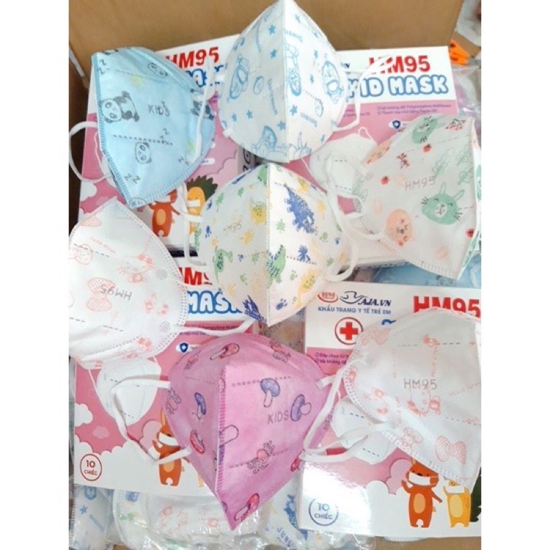 KHẨU TRANG KHÁNG KHUẨN 5 LỚP N95 HM95 CÓ HOẠ TIẾT CHO BÉ