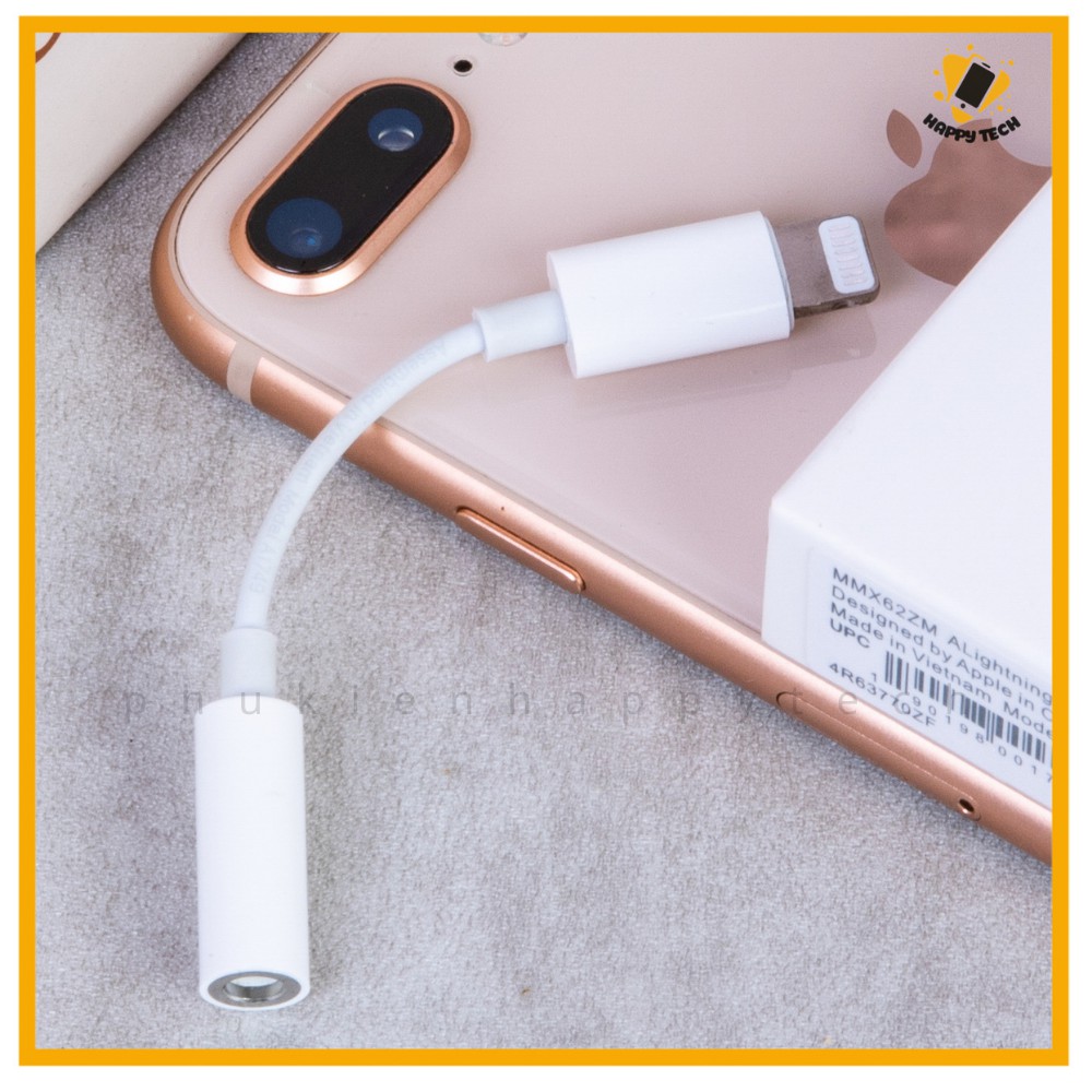 Jack cáp chuyển đổi tai nghe chính hãng zin bóc máy Lightning to 3.5mm hỗ trợ mic đàm thoại