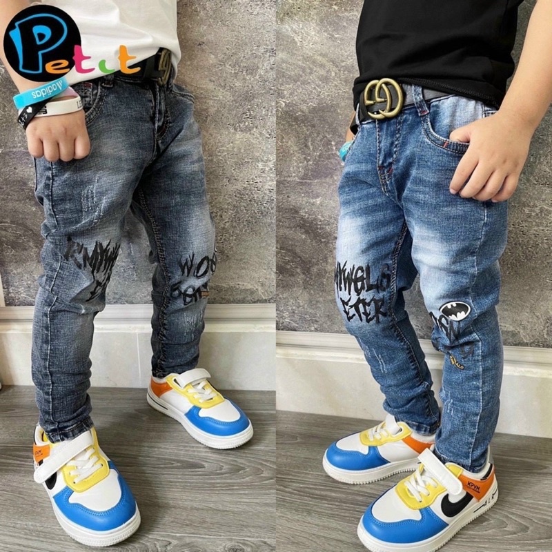 10-35kg QUẦN JEAN DÀI THỜI TRANG BÉ TRAI CỰC NGẦU PET005-036