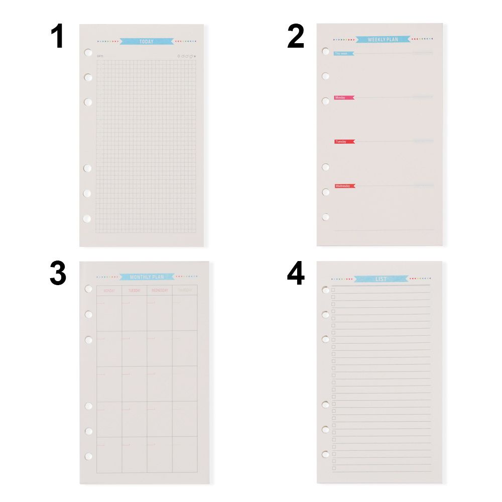 Set 40 trang sổ ghi chú 6 lỗ khổ A6 tiện dụng