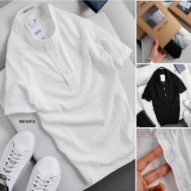 Áo Đũi Nam Cộc Tay Chất Mát Dáng Trẻ Trung Cao Cấp