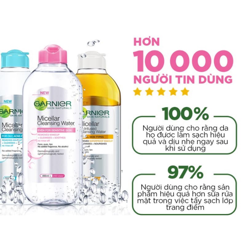 Nước Tẩy Trang Garnier Micellar Cleansing Water 400ml
