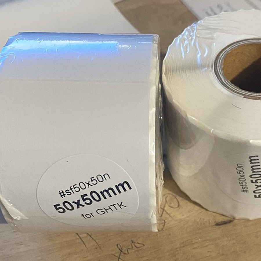 Combo 10 cuộn giấy in tem GHTK 50x50