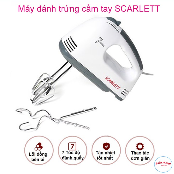 Máy Đánh Trứng, Máy Nhào Bột Câm Tay SCARLETT Tiện Dụng - br00326