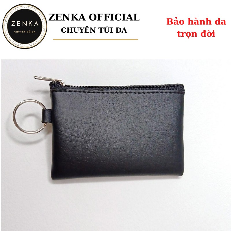 Ví mini đựng thẻ Zenka đựng card thẻ atm đựng tiền lẻ vé xe ví móc khóa bằng da cao cấp rất tiện dụng