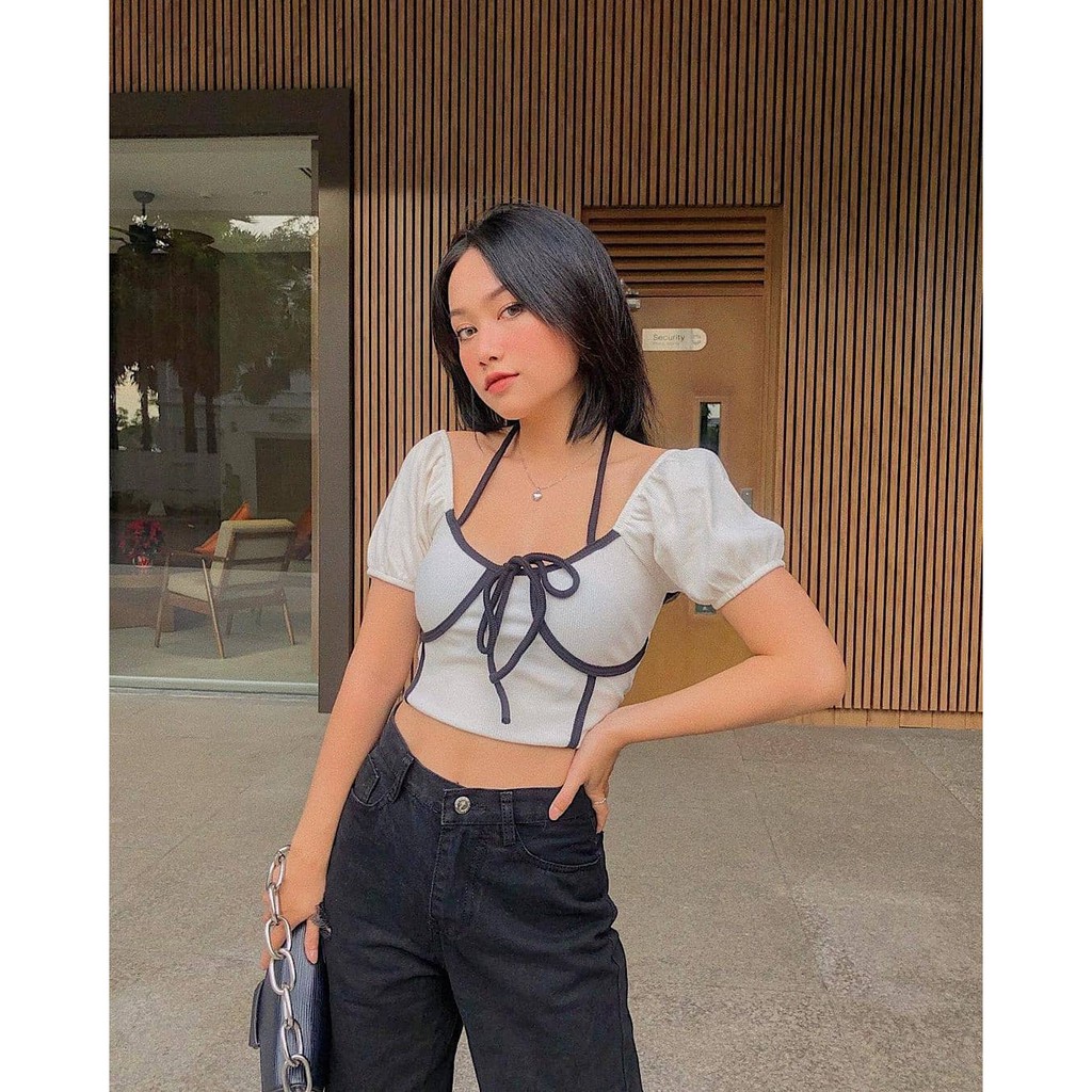 CROPTOP YẾM NƠ NGỰC