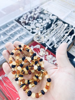 Vòng hổ phách cho bé - jedo HPVC01