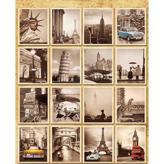 1 Bộ 32 Tấm Bưu Thiếp Hình Phong Cảnh Du Lịch Vintage nguồn cung cấp hàng hiện đại