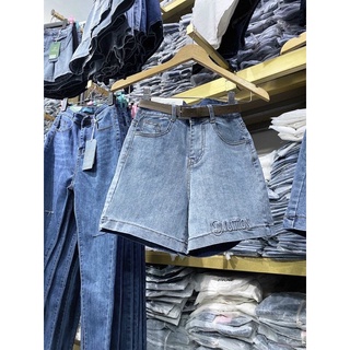 quần sort jean lưng cao