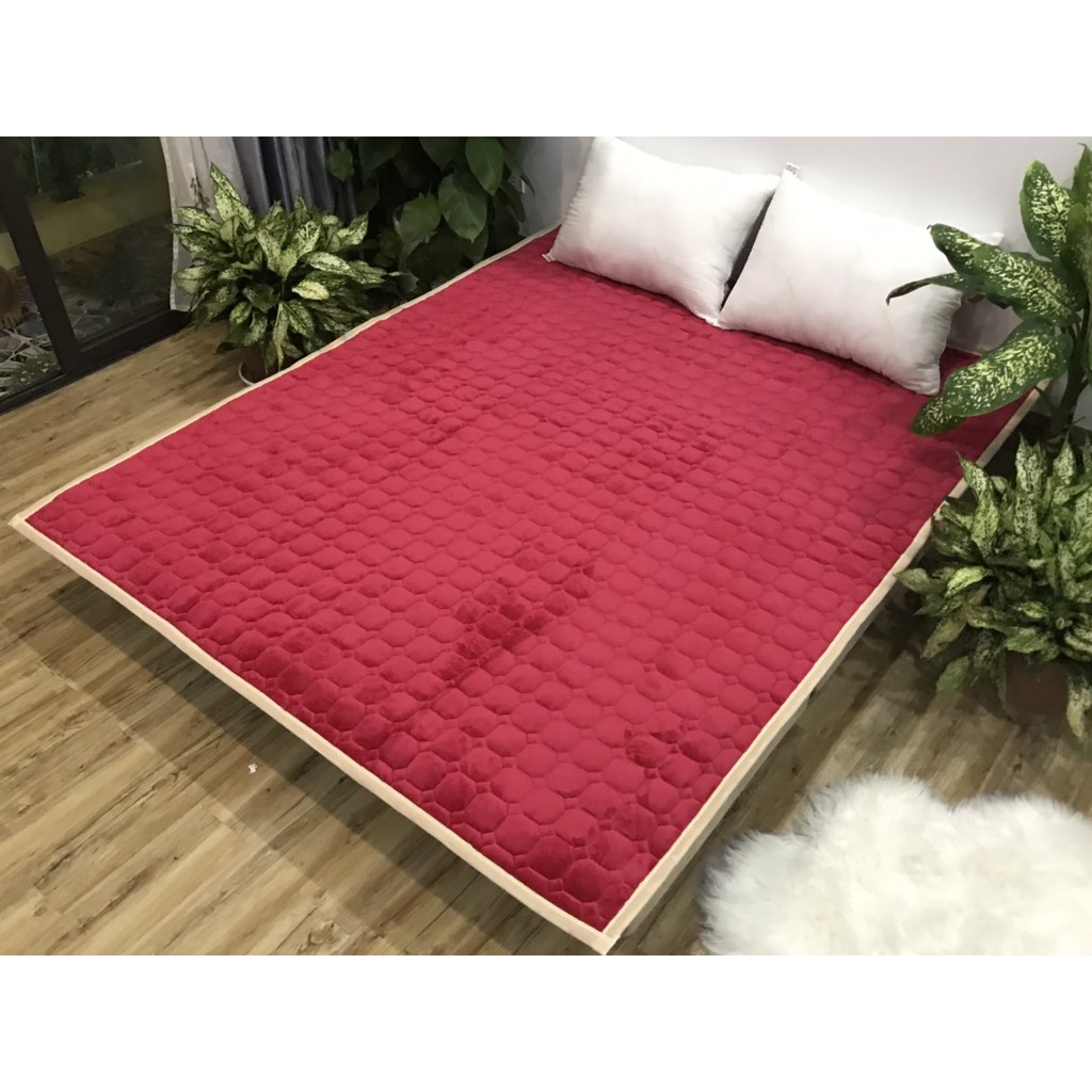 Thảm lông cừu trải giường mẫu trơn 2m*2m2