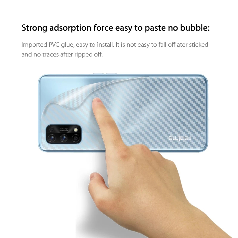 Dán Lưng Điện Thoại Cacbon Chống Vân Tay Cho Realme 8 7 9i 7i 6 9 Pro 6i 5 5i 5s 3 5G 4G 2022
