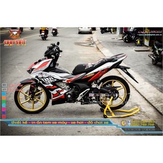 Tem Trùm Winner X 150 Cá Mập Đỏ Bạc - W-35022