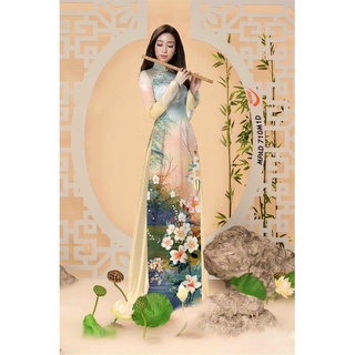 Vải áo dài phong cảnh