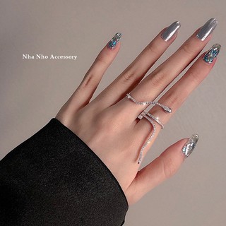 Nhẫn Hình Rắn Đeo 2 Ngón Tay 1609 NHÀ NHỎ