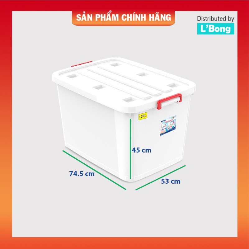 Thùng nhựa đựng đồ có bánh xe Duy Tân 120 lít