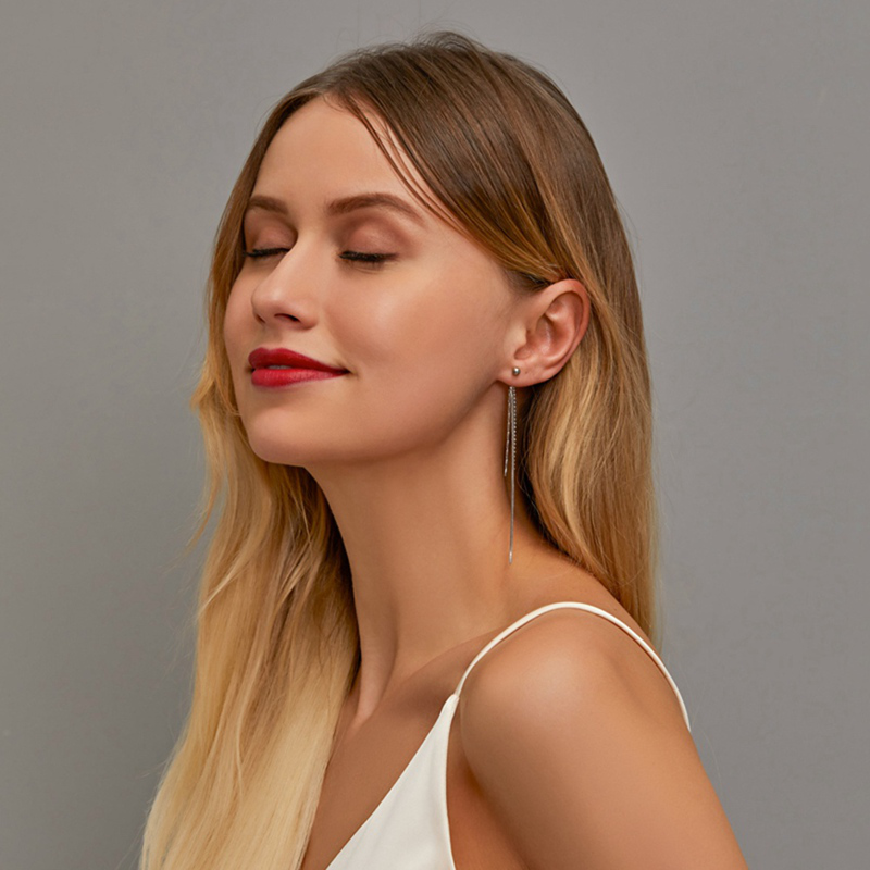Đôi Khuyên Tai Dài Tạo Hình Tv Độc Đáo Thời Trang Cho Nữ