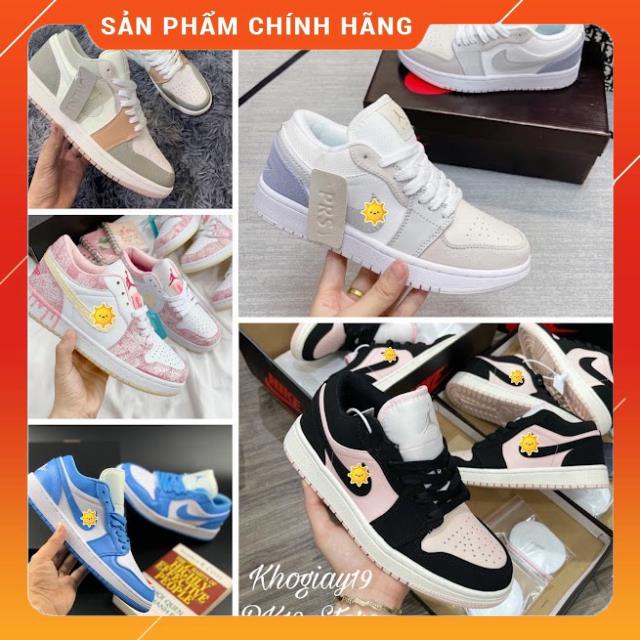 Giày thể thao Jordan cổ thấp xám xanh paris, Giày jordan low các màu hot nhất dễ phối đồ nam nữ Full Box Bill hot trend