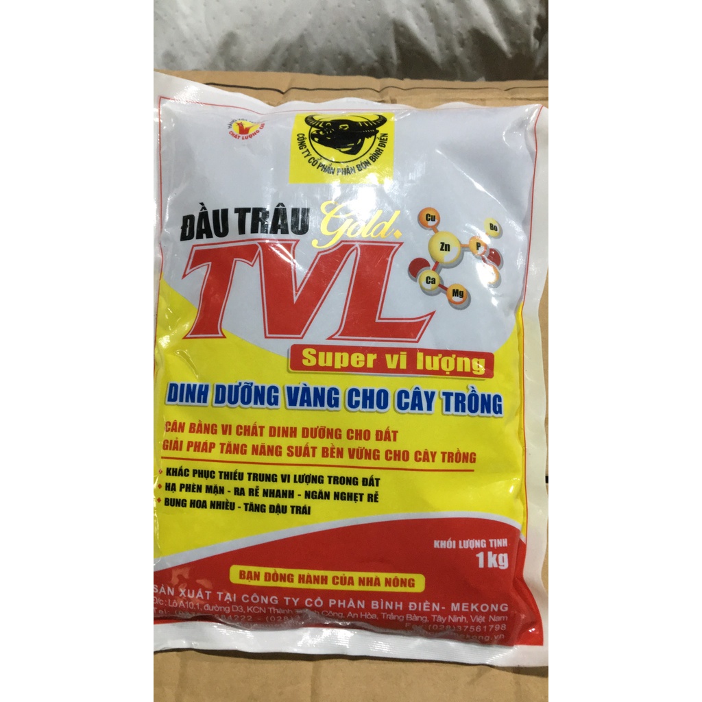 Phân khoáng vi lượng TVL Đầu Trâu 01 ( gói 1kg)