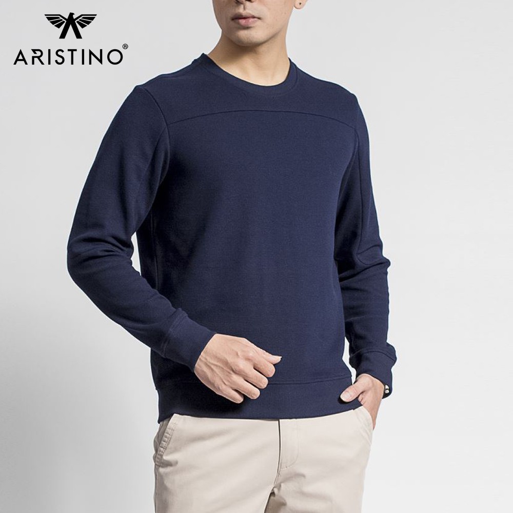Áo thu đông nam dài tay ARISTINO chất liệu cotton mềm mại không bai dão sau nhiều lần giặt - ASW008W8