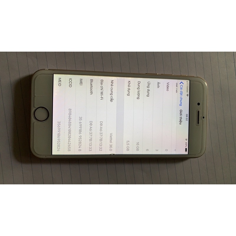 iPhone 6 Quốc Tế Vàng 16Gb