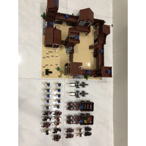 Lego sản phẩm doanh trại và quân lính cao bồi Miền Tây Hoang Dã - hàng Moc